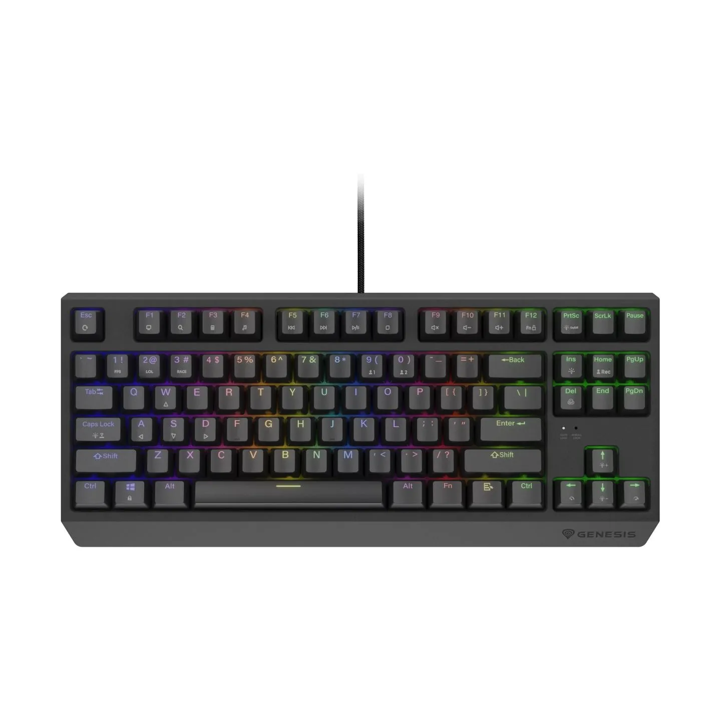 Genesis | THOR 230 TKL | Mechanical Gaming Keyboard | Wired | US | Linear | Black | RGB
