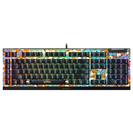 Razer | BlackWidow V4 X | Mechanical Gaming Keyboard | Wired | US | Green Mechanical Switches | Pokémon Edition | Chroma RGB