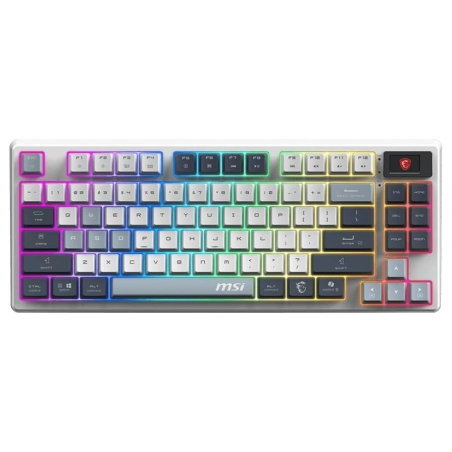 MSI FORGE GK600 TKL WIRELESS SKY | Gaming Keyboard | Wireless | Bluetooth | US | Mechanical Linear