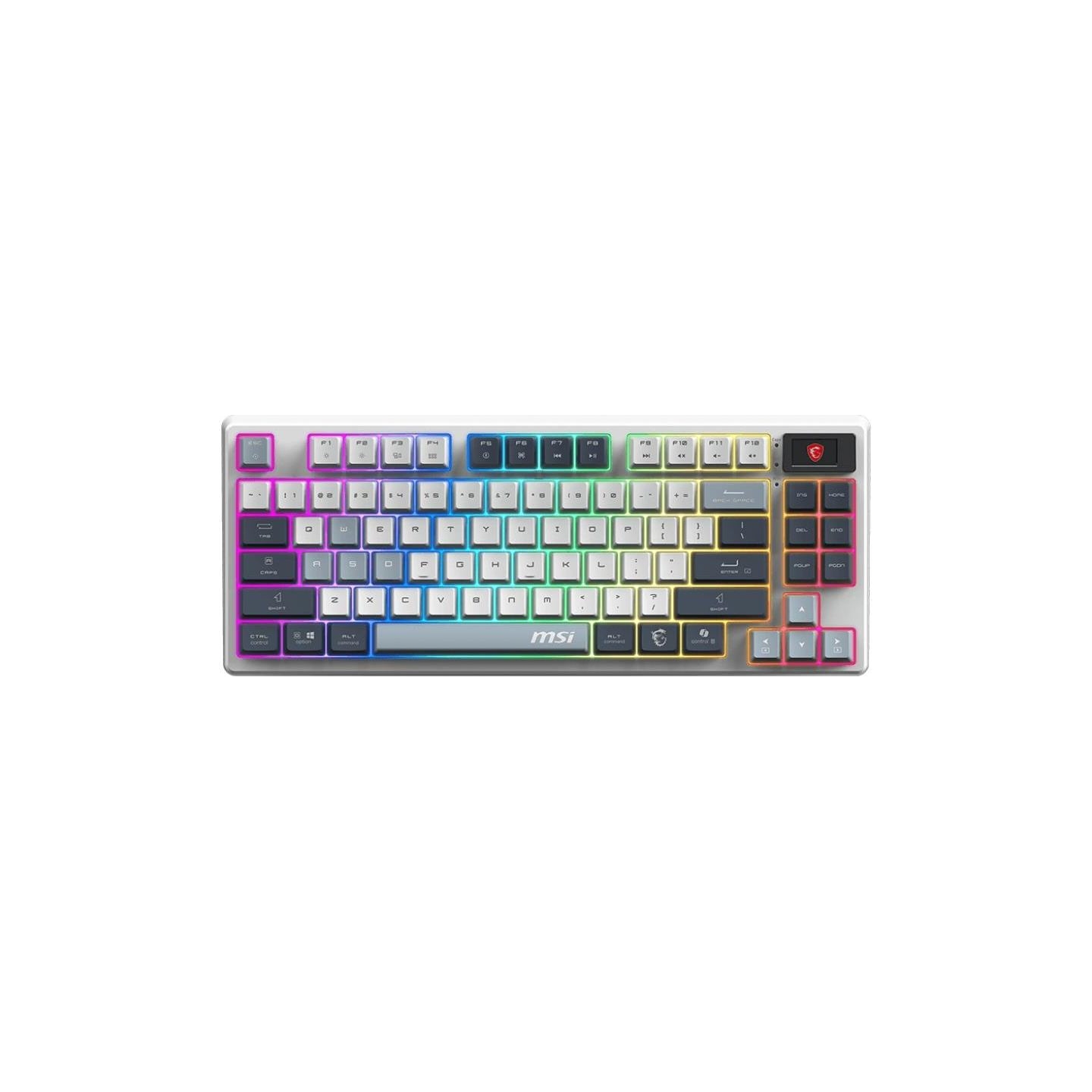 MSI FORGE GK600 TKL WIRELESS SKY | Gaming Keyboard | Wireless | Bluetooth | US | Mechanical Linear