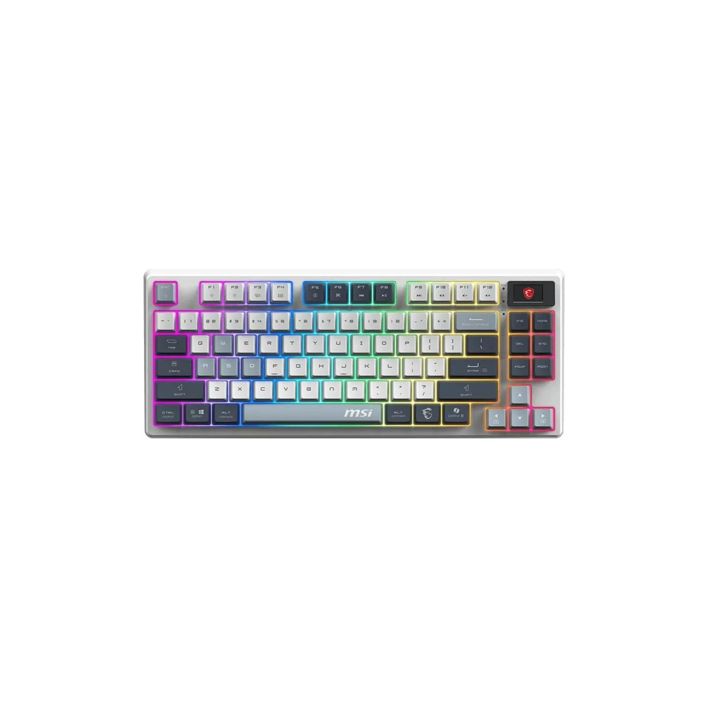 MSI FORGE GK600 TKL WIRELESS SKY | Gaming Keyboard | Wireless | Bluetooth | US | Mechanical Linear