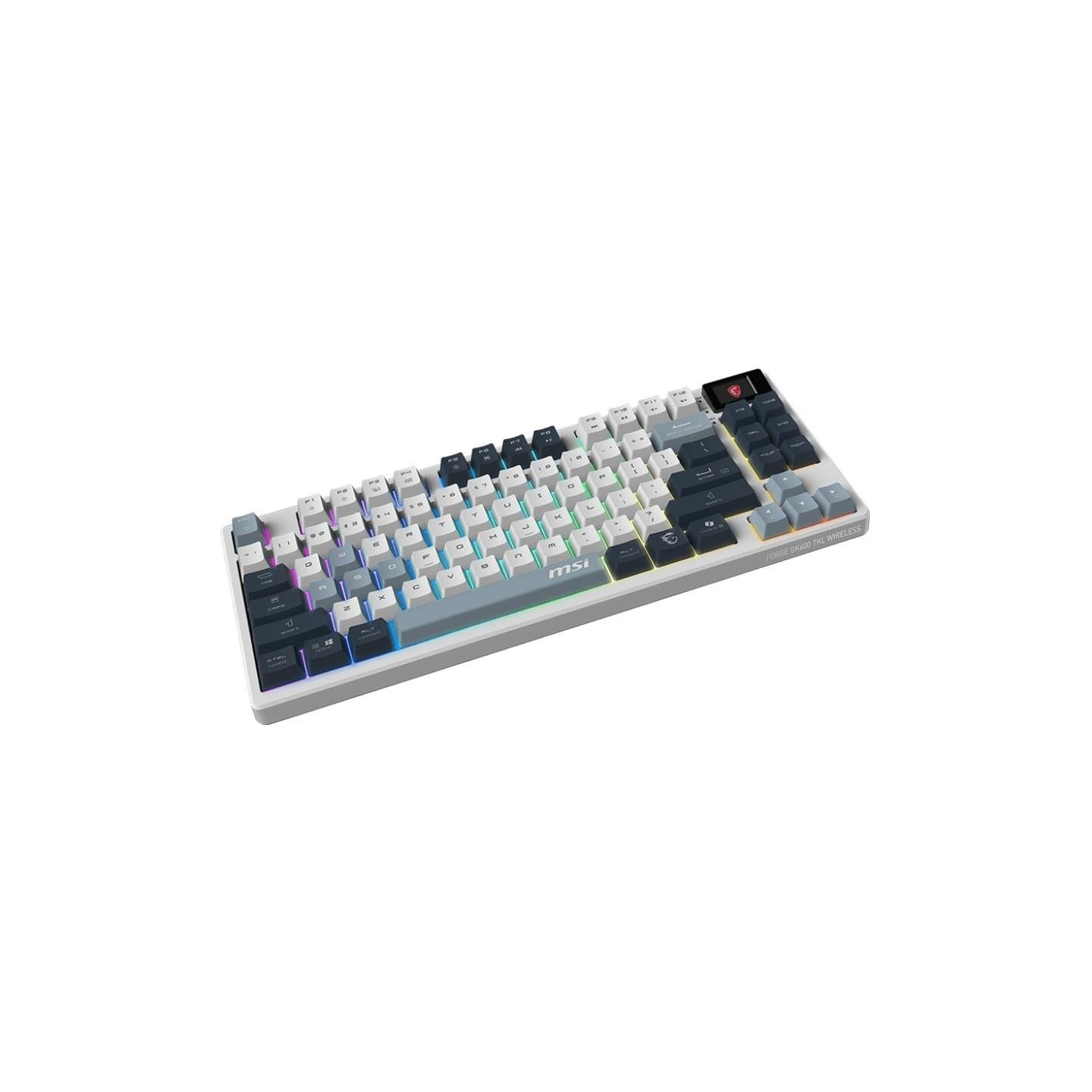 MSI FORGE GK600 TKL WIRELESS SKY | Gaming Keyboard | Wireless | Bluetooth | US | Mechanical Linear