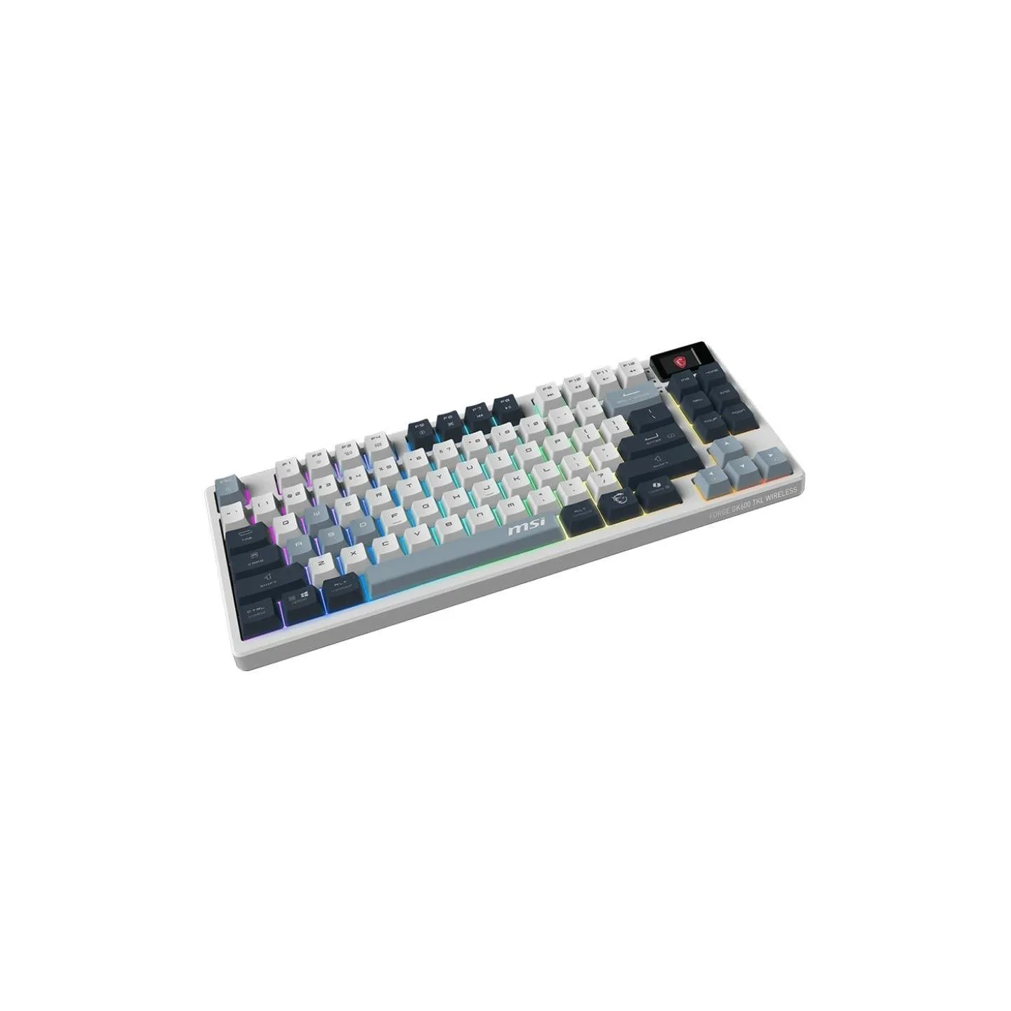 MSI FORGE GK600 TKL WIRELESS SKY | Gaming Keyboard | Wireless | Bluetooth | US | Mechanical Linear