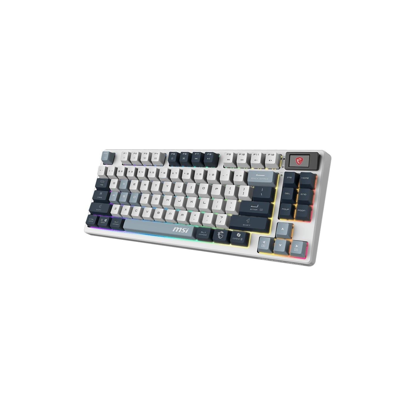 MSI FORGE GK600 TKL WIRELESS SKY | Gaming Keyboard | Wireless | Bluetooth | US | Mechanical Linear