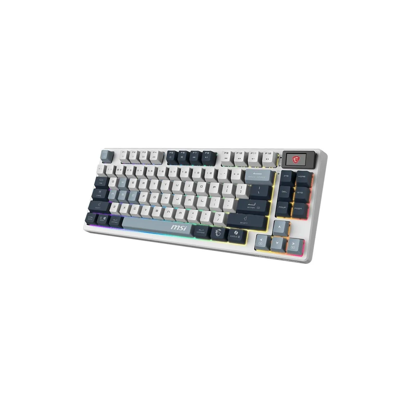 MSI FORGE GK600 TKL WIRELESS SKY | Gaming Keyboard | Wireless | Bluetooth | US | Mechanical Linear