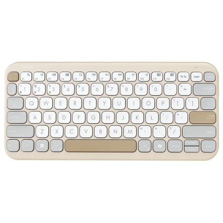Asus Marshmallow KW100 | Keyboard | Wireless | US International | Oat Milk