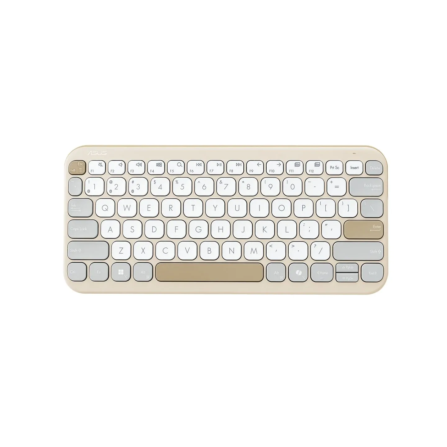 Asus Marshmallow KW100 | Keyboard | Wireless | US International | Oat Milk
