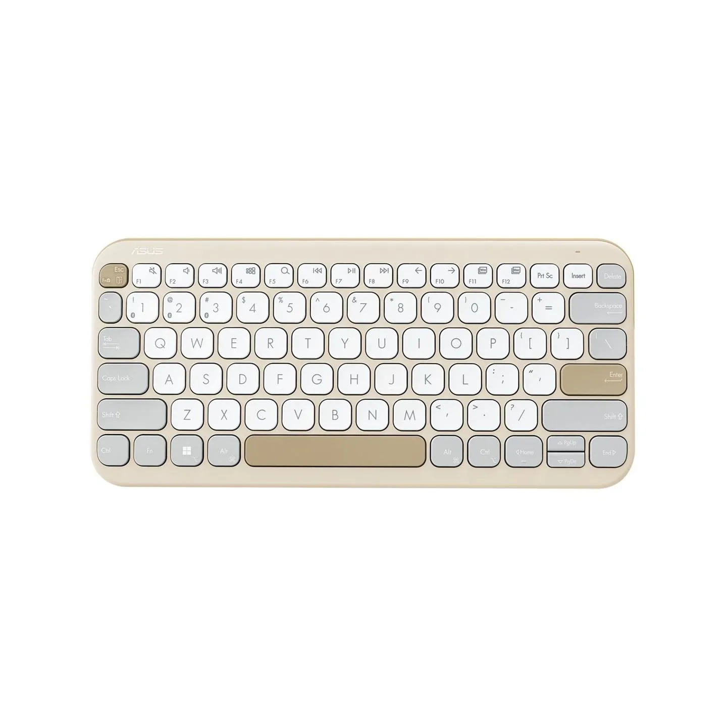 Asus Marshmallow KW100 | Keyboard | Wireless | US International | Oat Milk