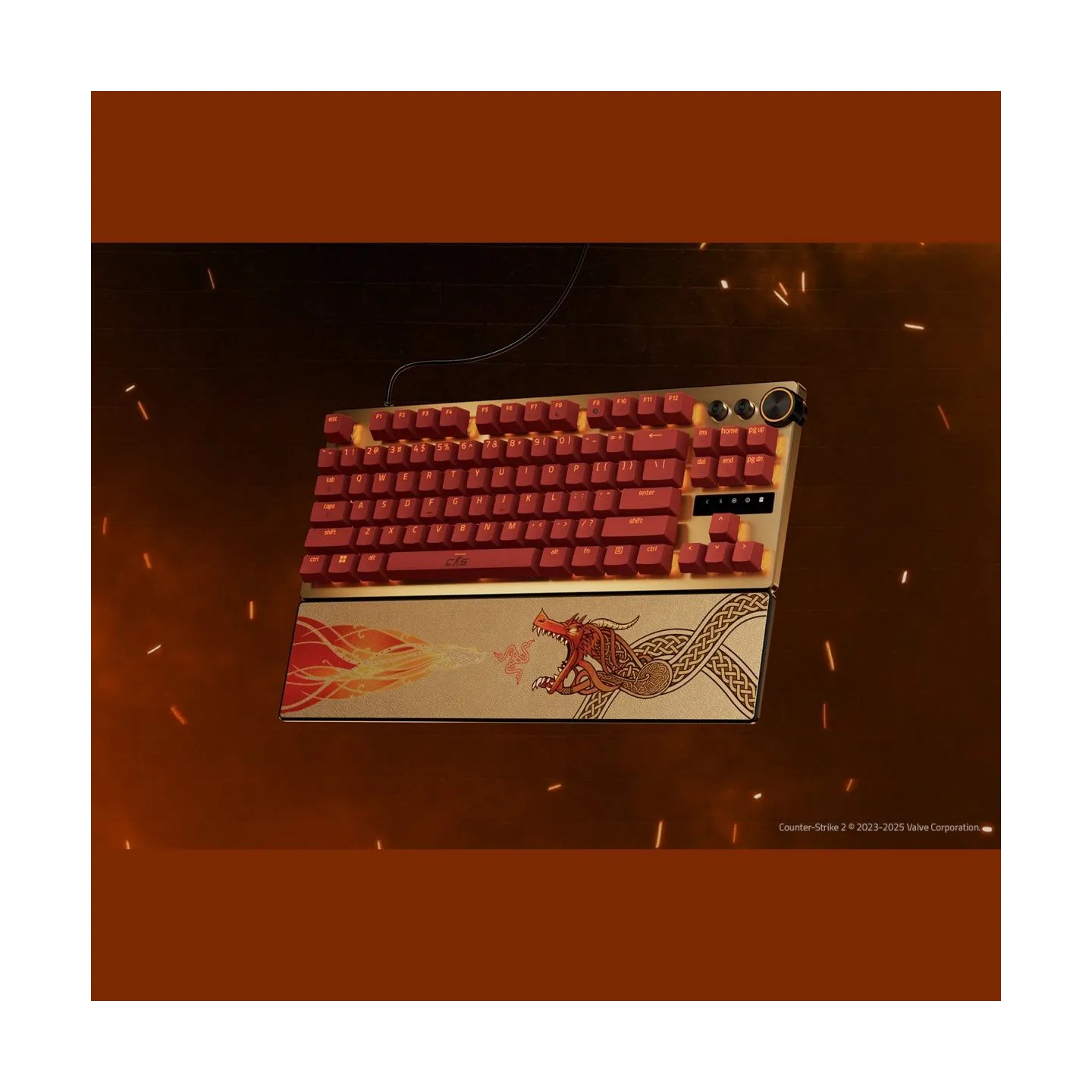 Razer Huntsman V3 Pro Tenkeyless | Gaming Keyboard | Wired | US | Razer Analog Optical Switch Gen-2 | Counter-Strike 2 Edition
