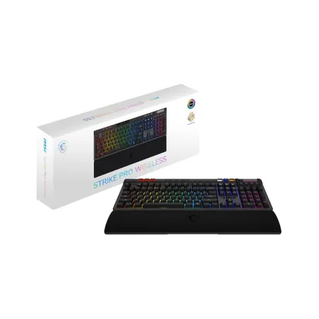 MSI STRIKE PRO WIRELESS | Gaming keyboard | Wireless | US | Kailh Midnight Pro Silent Tactile | Black
