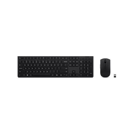 Lenovo Professional Wireless Rechargeable Combo Keyboard and Mouse | Keyboard and Mouse Set | Wireless | Mouse included | Blueto