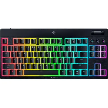 Razer | BlackWidow V4 Low-Profile HyperSpeed | Keyboard | Wireless | US | Bluetooth | Green Switches | Black