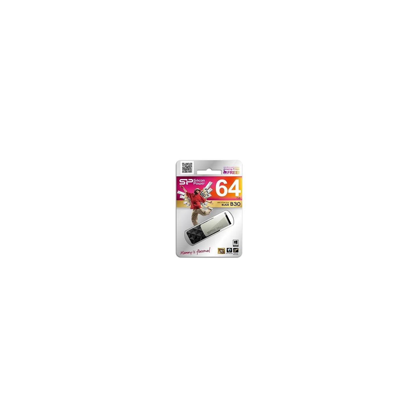 Silicon Power | Blaze B30 | 64 GB | USB 3.0 | Black