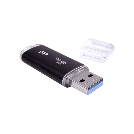 Silicon Power | USB 3.1 Flash Drive | Blaze B02 | 128 GB | USB 3.2 Gen 1/USB 3.1 Gen 1/USB 3.0/USB 2.0 | Black