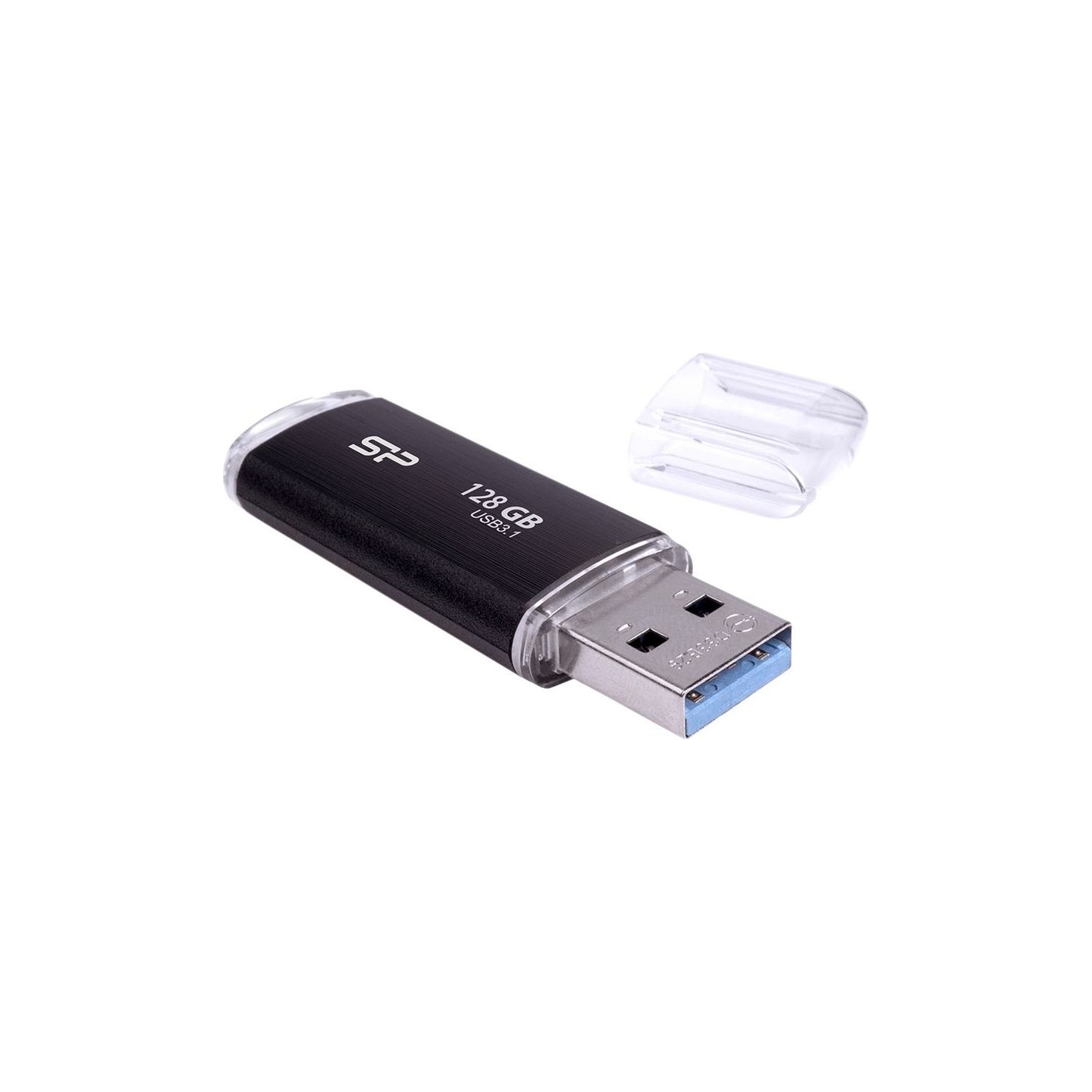 Silicon Power | USB 3.1 Flash Drive | Blaze B02 | 128 GB | USB 3.2 Gen 1/USB 3.1 Gen 1/USB 3.0/USB 2.0 | Black
