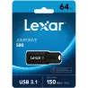 Lexar | Flash drive | JumpDrive S80 | 64 GB | USB 3.1 | Black