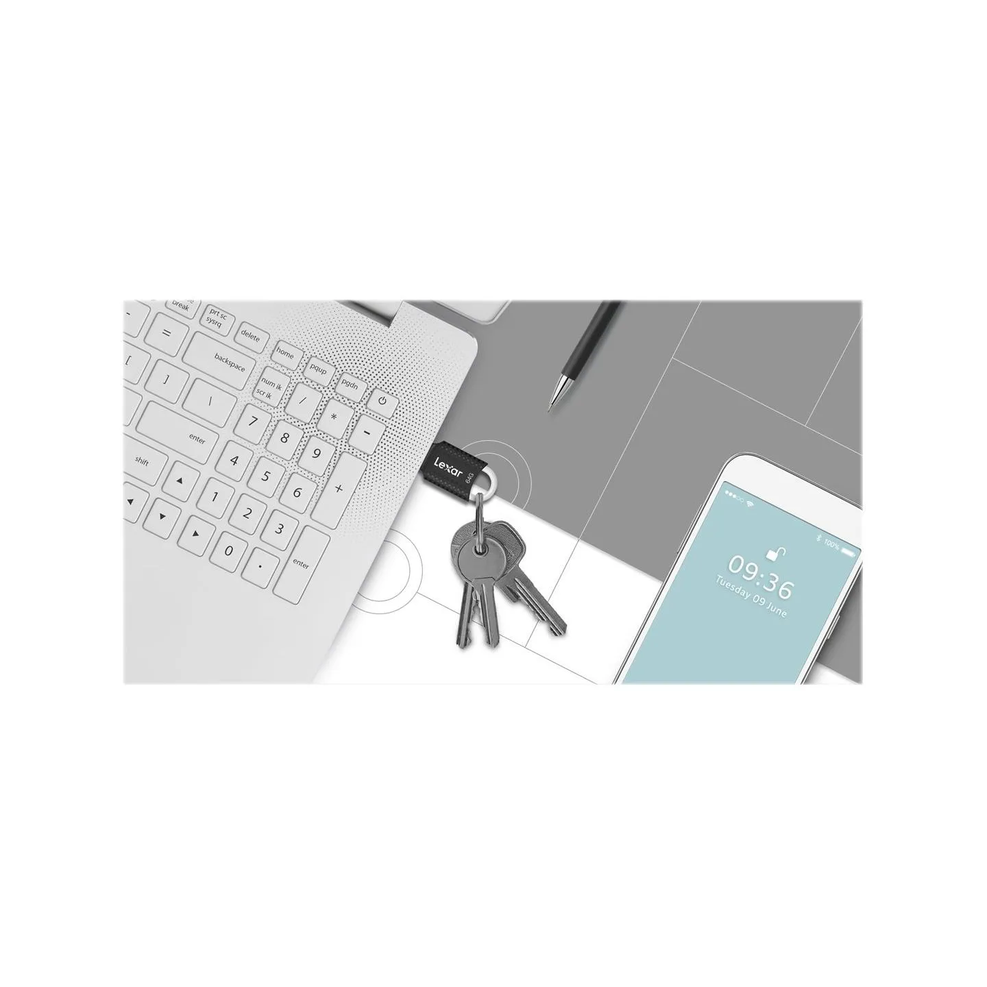 Lexar | USB Flash Drive | JumpDrive V40 | 64 GB | USB 2.0 | Black