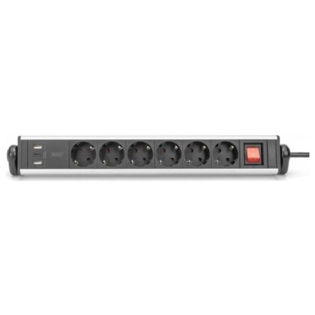 Digitus | Office Power Strip | DA-70624 | Silver/Black