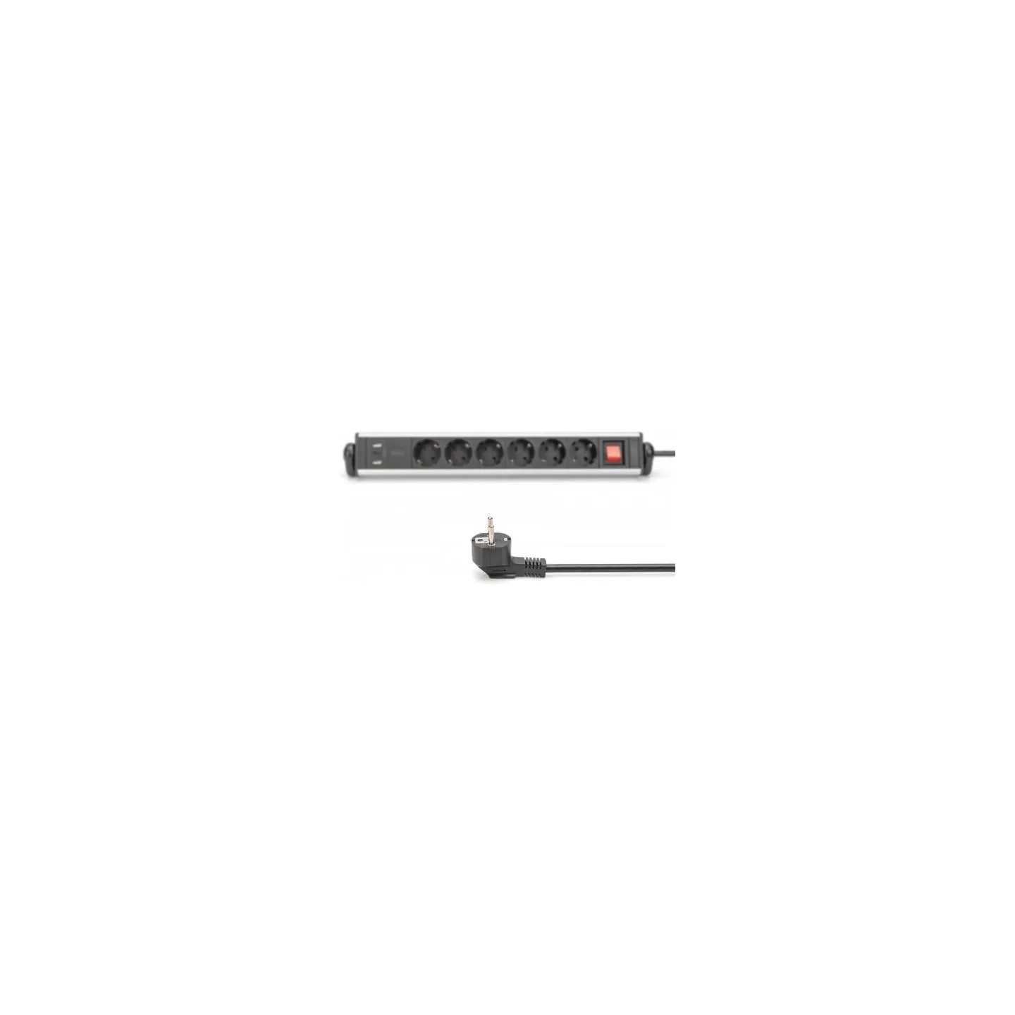 Digitus | Office Power Strip | DA-70624 | Silver/Black