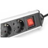 Digitus | Office Power Strip | DA-70624 | Silver/Black
