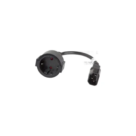 Lanberg | IEC 320 C14 to Schuko Adapter Cable for UPS | CA-C14E-10CC-0018-BK