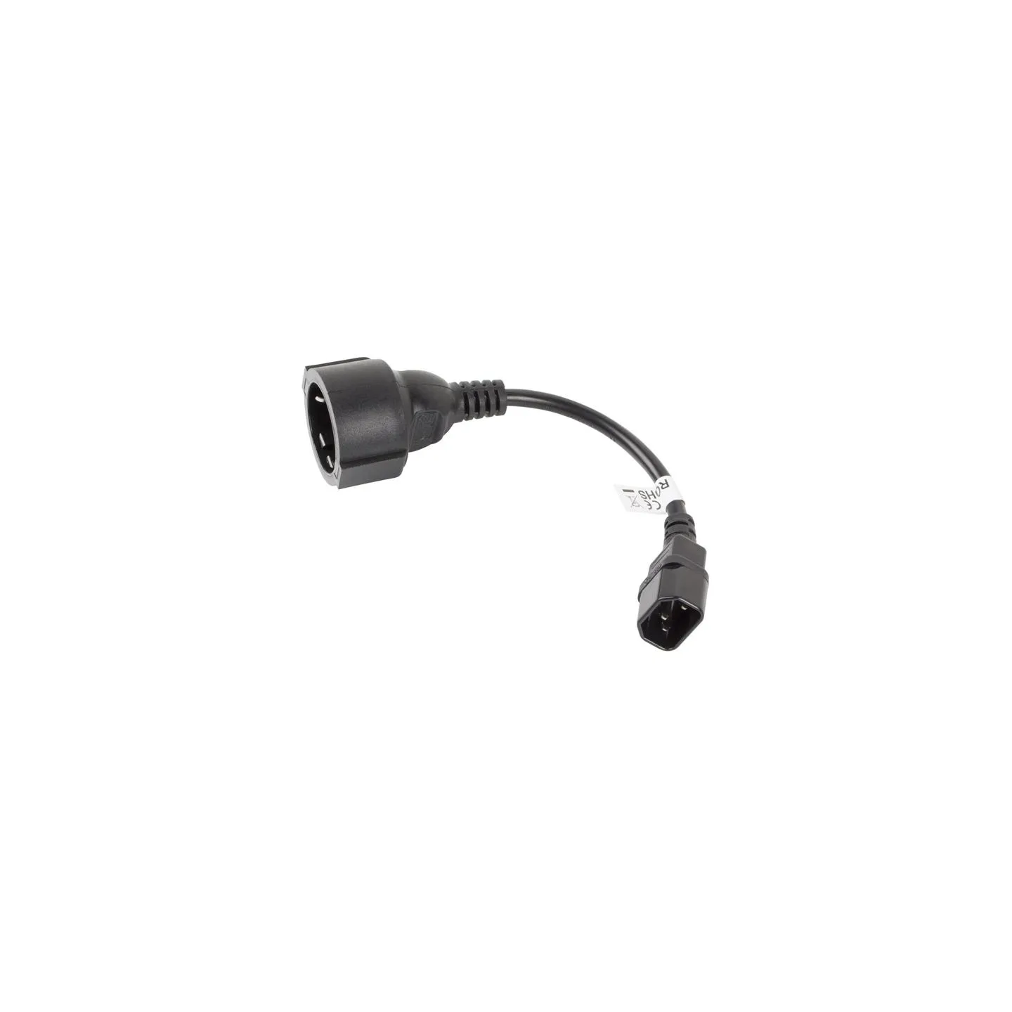 Lanberg | IEC 320 C14 to Schuko Adapter Cable for UPS | CA-C14E-10CC-0018-BK