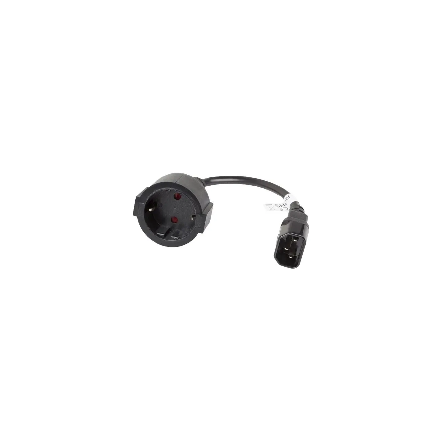 Lanberg | IEC 320 C14 to Schuko Adapter Cable for UPS | CA-C14E-10CC-0018-BK