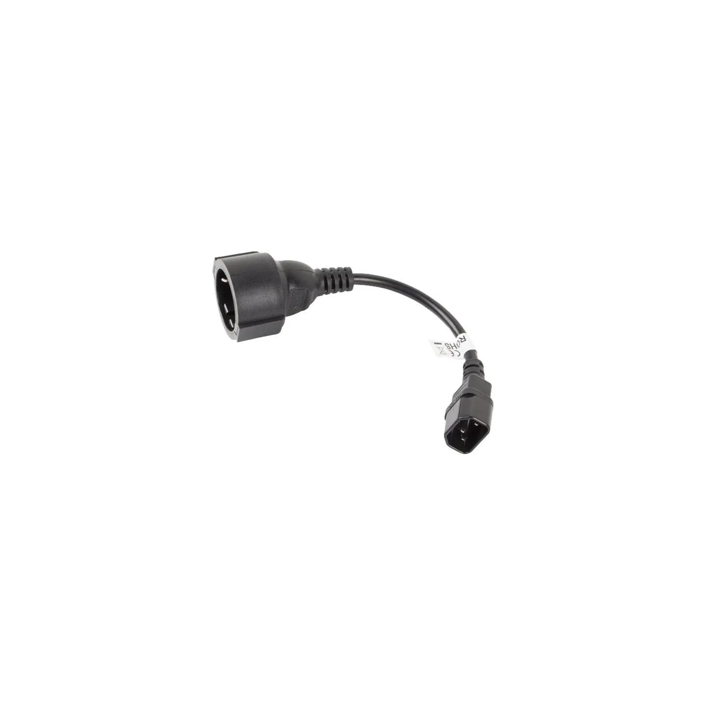 Lanberg | IEC 320 C14 to Schuko Adapter Cable for UPS | CA-C14E-10CC-0018-BK