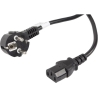 Lanberg | CEE 7/7 to IEC 320 C13 Power Cord | CA-C13C-11CC-0100-BK