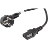 Lanberg | CEE 7/7 to IEC 320 C13 Power Cord | CA-C13C-11CC-0100-BK