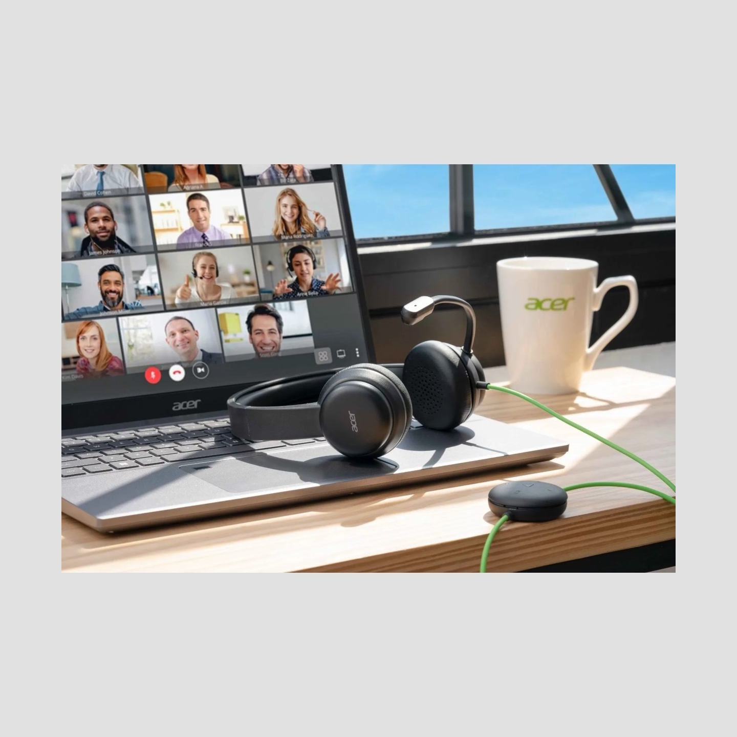 Acer Conference Headset | Built-in microphone | USB Type-A | Black