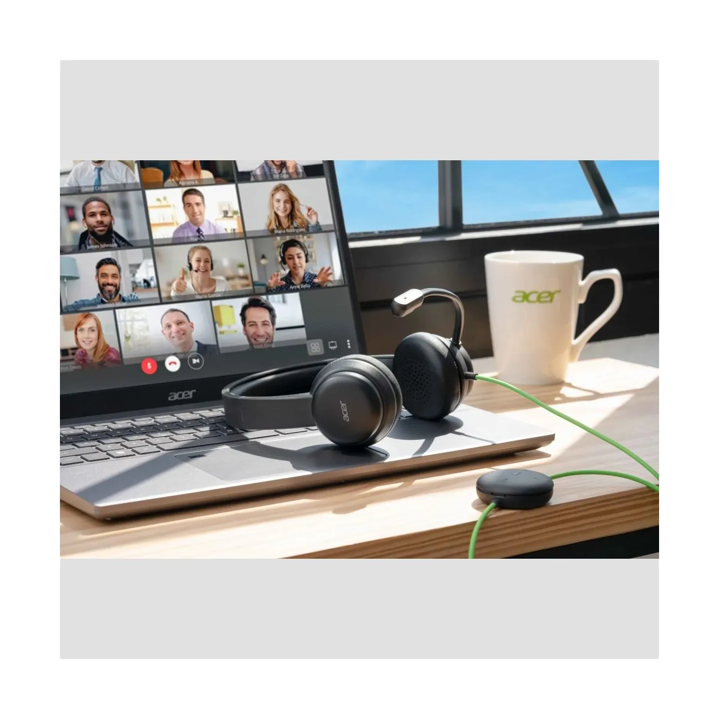 Acer Conference Headset | Built-in microphone | USB Type-A | Black