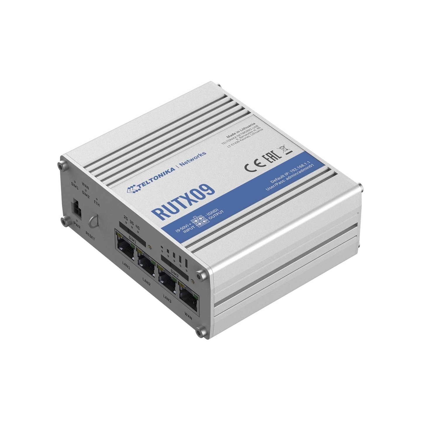 Teltonika Router LTE RUTX09 (Cat 6), 4xGbE, GNSS