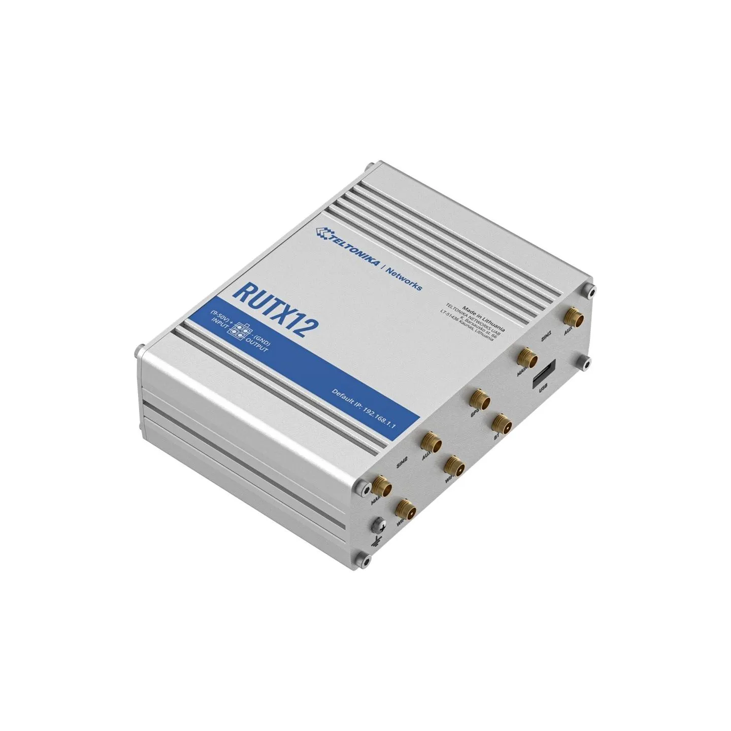 Teltonika Dual LTE Cat 6 Router | RUTX12 | 802.11ac | 867 Mbit/s | 10/100/1000 Mbit/s | Ethernet LAN (RJ-45) ports 4 | Mesh Supp