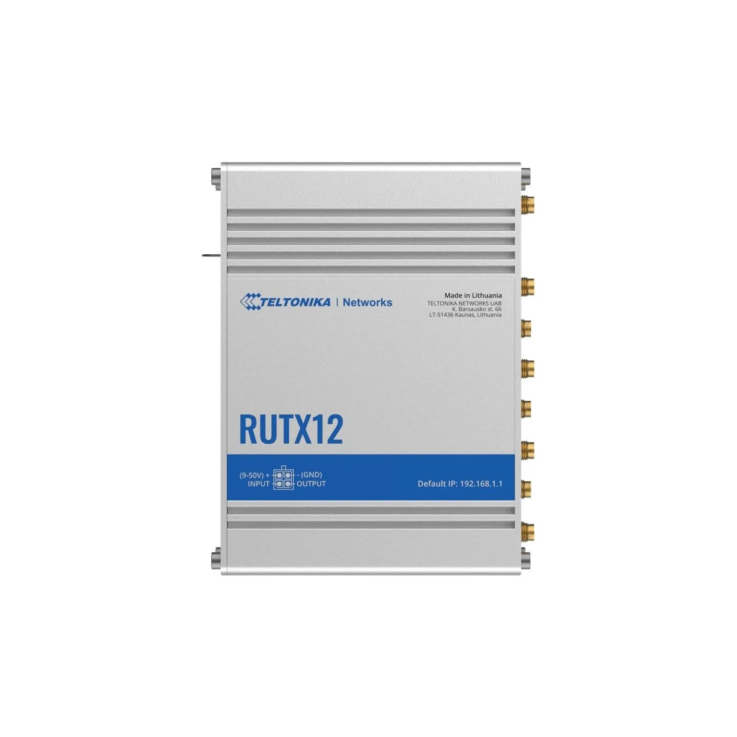 Teltonika Dual LTE Cat 6 Router | RUTX12 | 802.11ac | 867 Mbit/s | 10/100/1000 Mbit/s | Ethernet LAN (RJ-45) ports 4 | Mesh Supp
