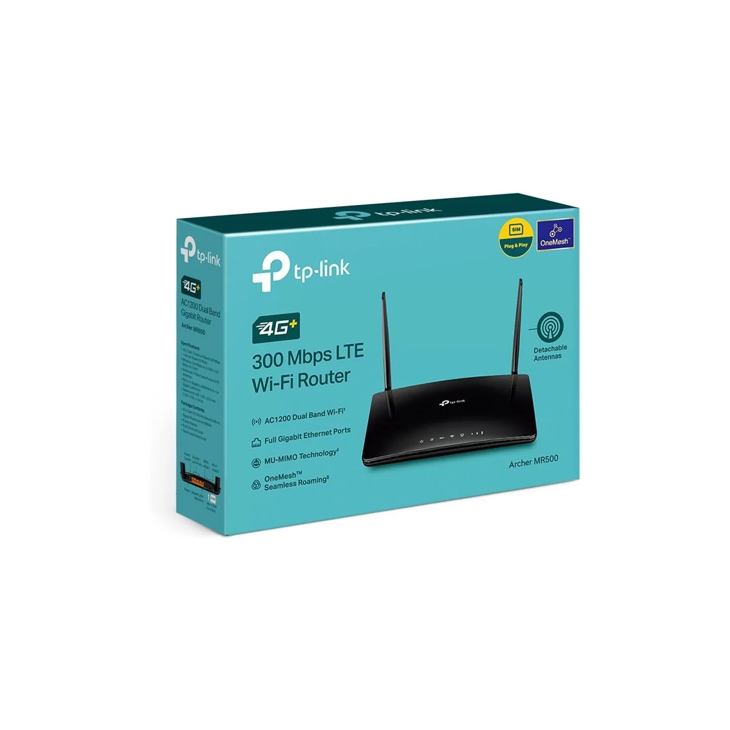 Tp-Link Wireless Dual Band Gigabit Router | Archer MR500 | 802.11ac | 867 Mbit/s | 10/100/1000 Mbit/s | Ethernet LAN (RJ-45) por