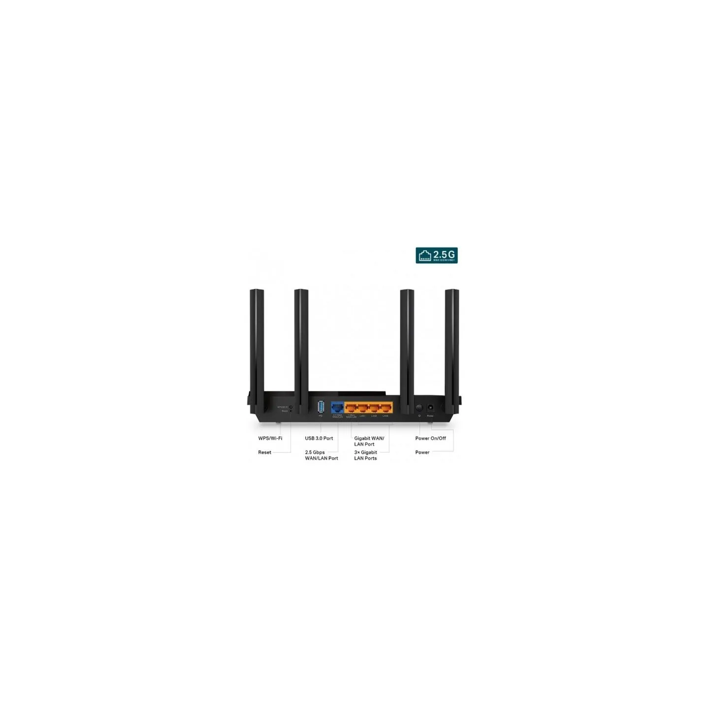 Tp-Link AX3000 Dual Band Gigabit Wi-Fi 6 Router | Archer AX55 Pro | 802.11ax | 574+2402 Mbit/s | 10/100/1000 Mbit/s | Ethernet L