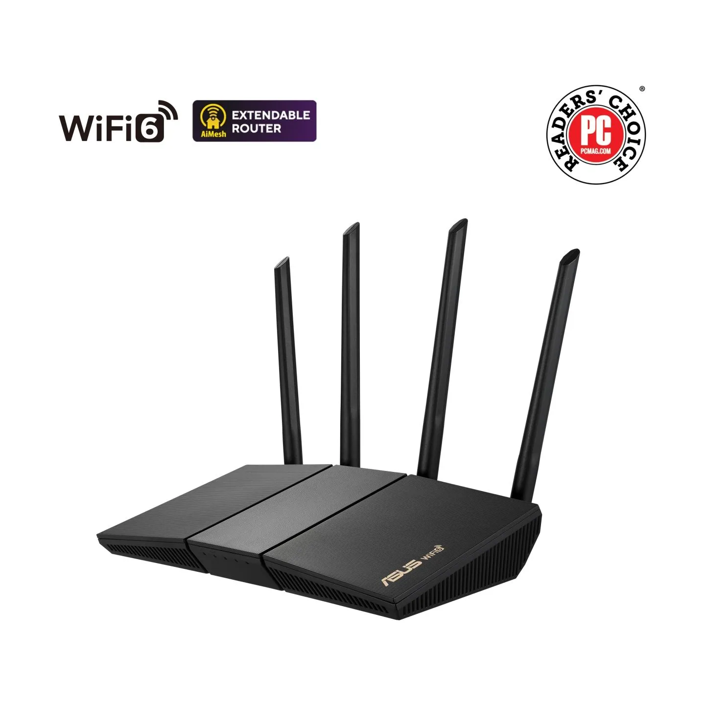Asus Wireless AX3000 Dual Band WiFi 6 | RT-AX57 | 802.11ax | 2402+574 Mbit/s | 10/100/1000 Mbit/s | Ethernet LAN (RJ-45) ports 4