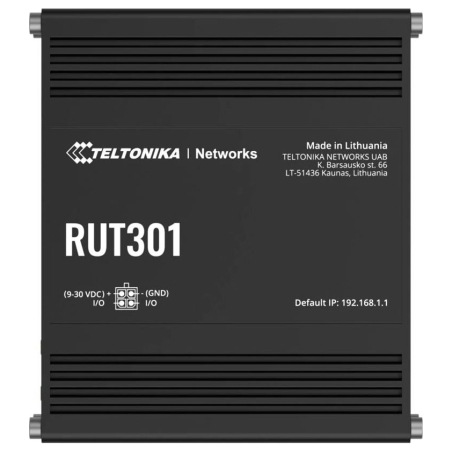 Teltonika Ethernet Router | RUT301 | No Wi-Fi | 10/100 Mbit/s | Ethernet LAN (RJ-45) ports 5 | Mesh Support No | MU-MiMO No | No
