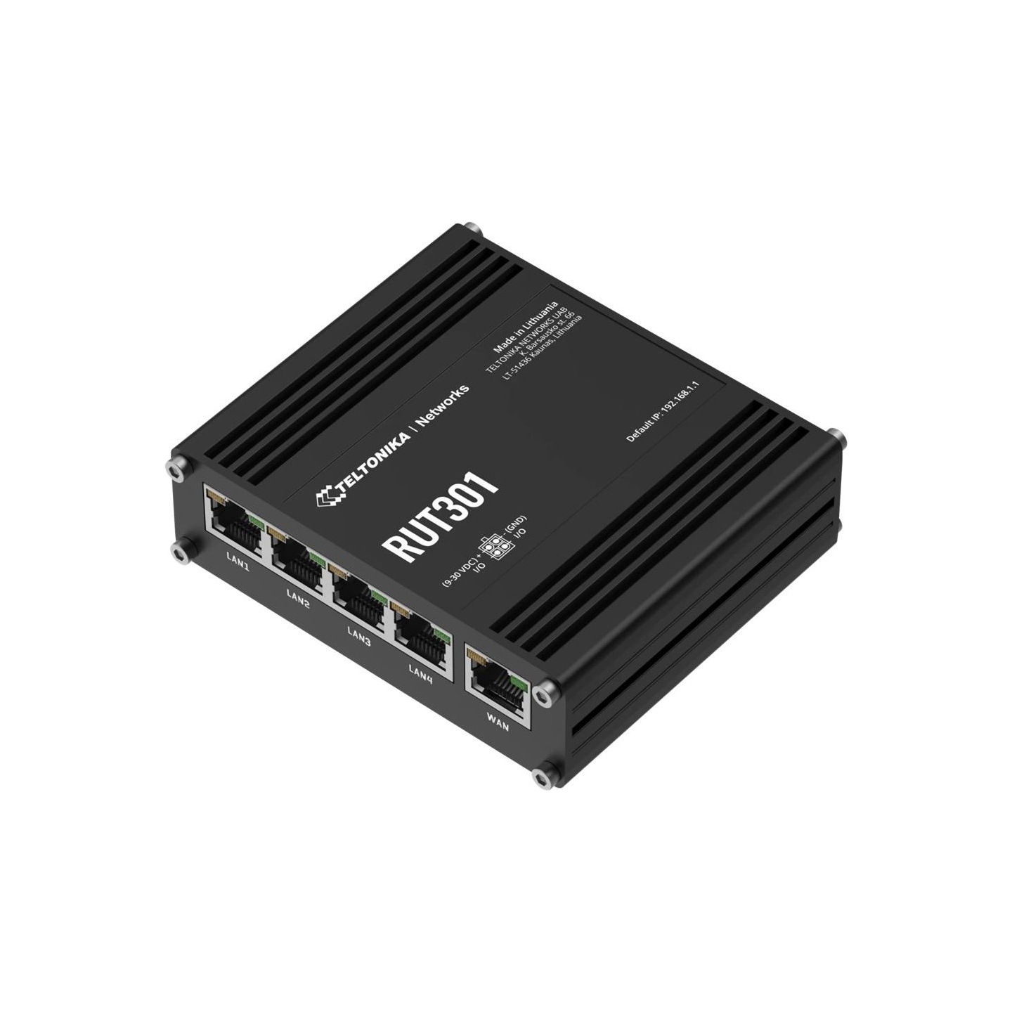 Teltonika Ethernet Router | RUT301 | No Wi-Fi | 10/100 Mbit/s | Ethernet LAN (RJ-45) ports 5 | Mesh Support No | MU-MiMO No | No