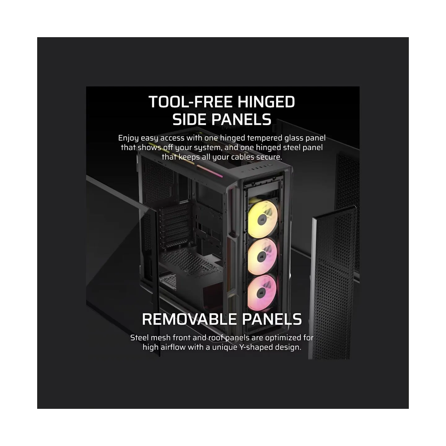 Corsair PC Case | iCUE LINK 5000T LX RGB | Black | Mid-Tower