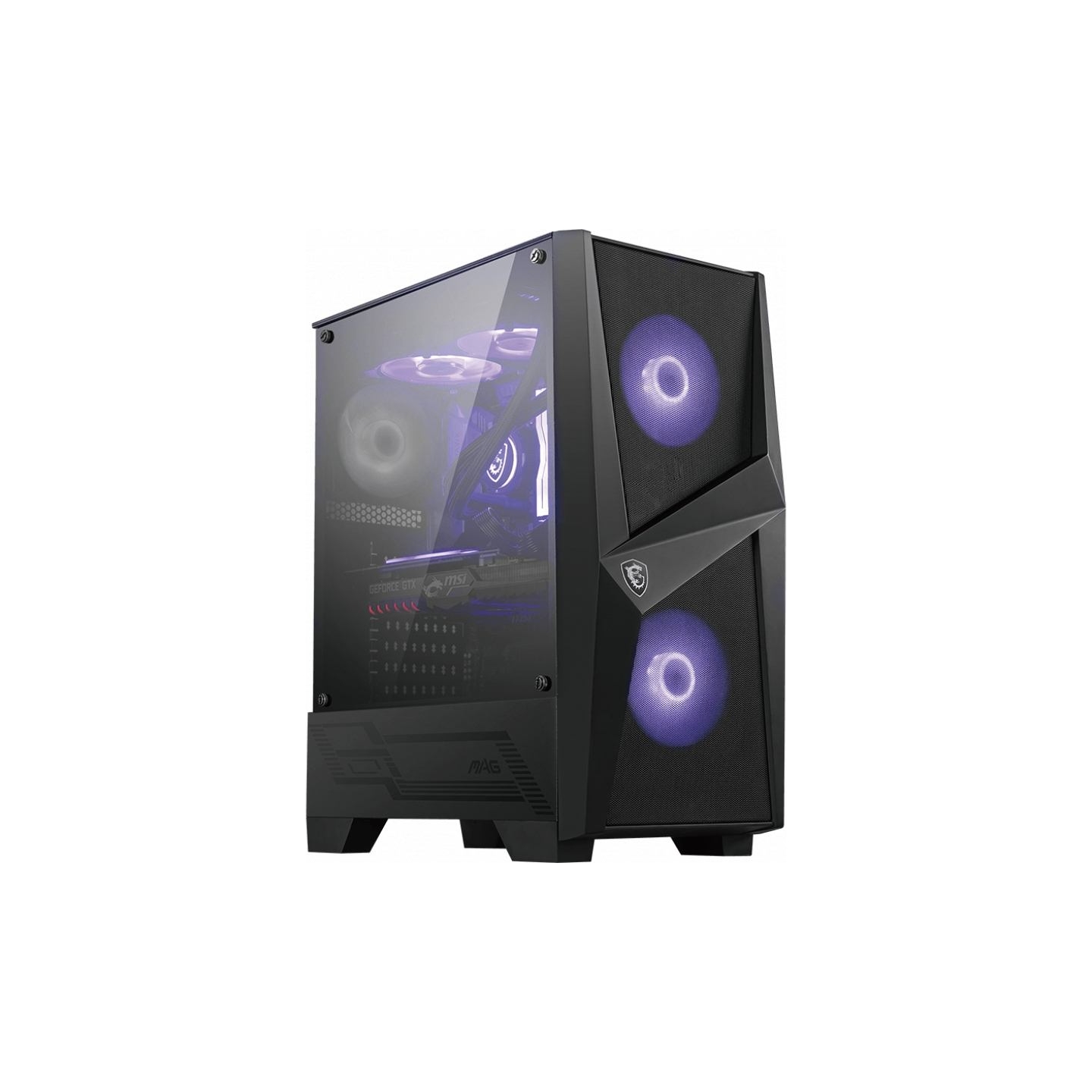 MSI MAG FORGE 100M PC Case, Mid-Tower, USB 3.2, Black | MSI | MAG FORGE 100M | Black | ATX
