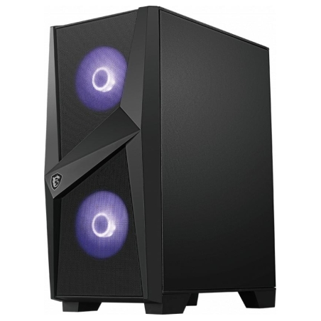 MSI MAG FORGE 100M PC Case, Mid-Tower, USB 3.2, Black | MSI | MAG FORGE 100M | Black | ATX
