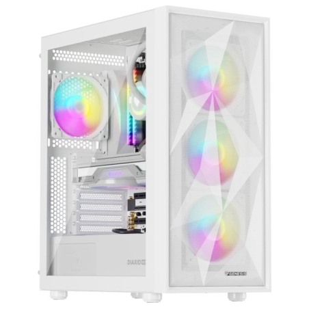 Genesis Gaming PC Case | Diaxid 605 ARGB | White | Midi Tower