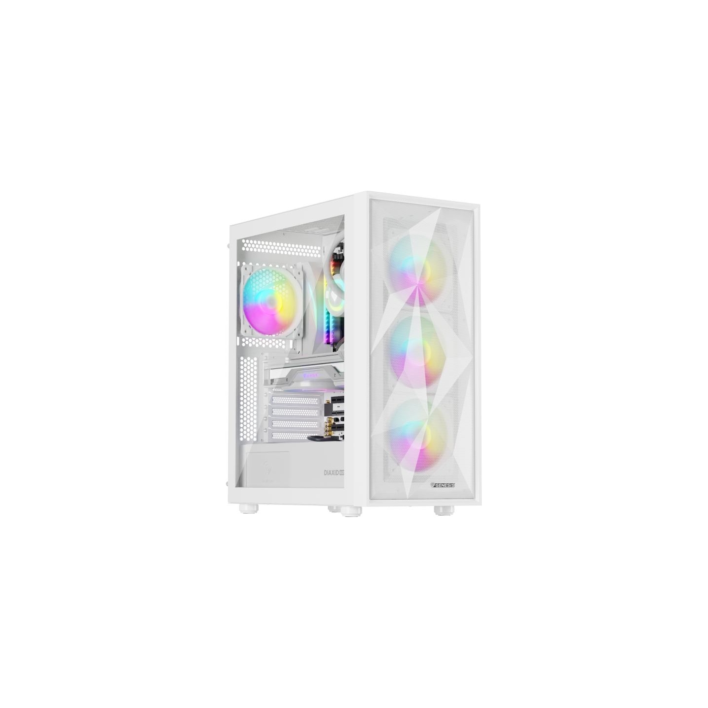 Genesis Gaming PC Case | Diaxid 605 ARGB | White | Midi Tower