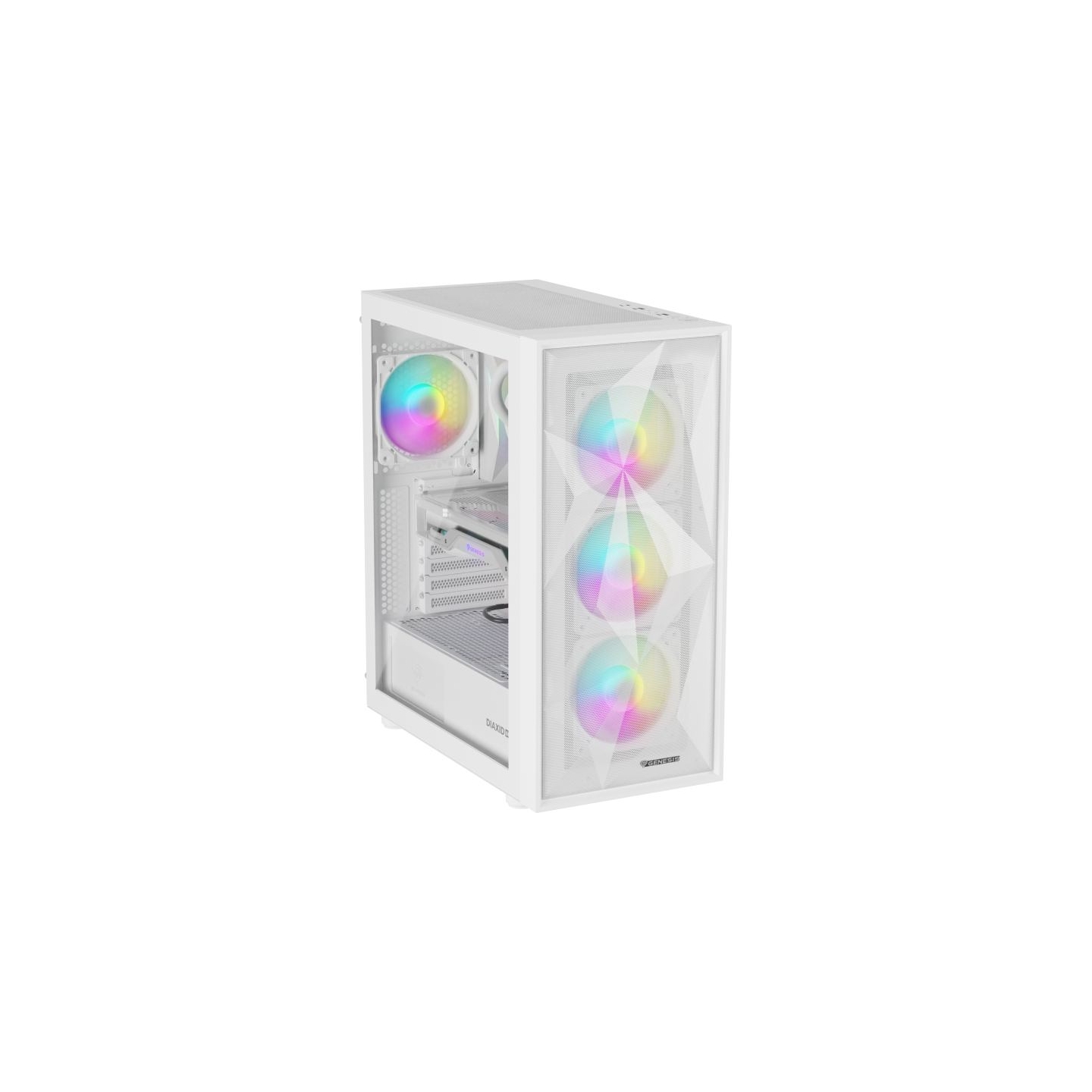 Genesis Gaming PC Case | Diaxid 605 ARGB | White | Midi Tower
