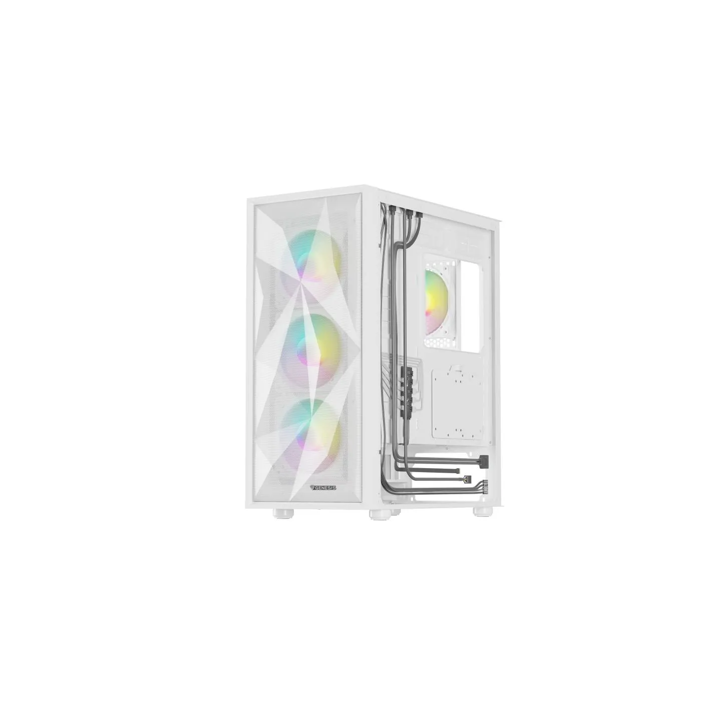 Genesis Gaming PC Case | Diaxid 605 ARGB | White | Midi Tower