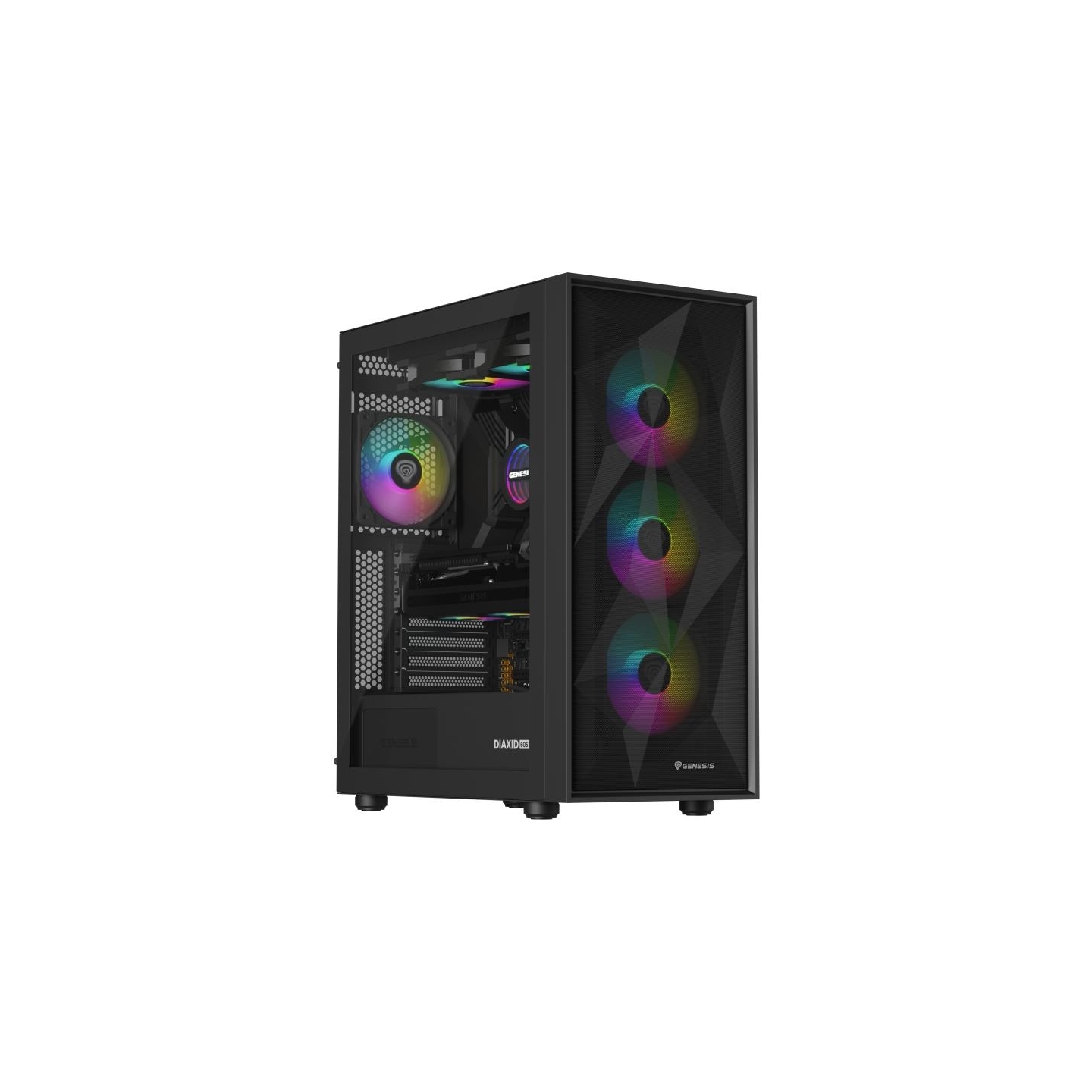 Genesis Gaming PC Case | Diaxid 605 ARGB | Black | Midi Tower