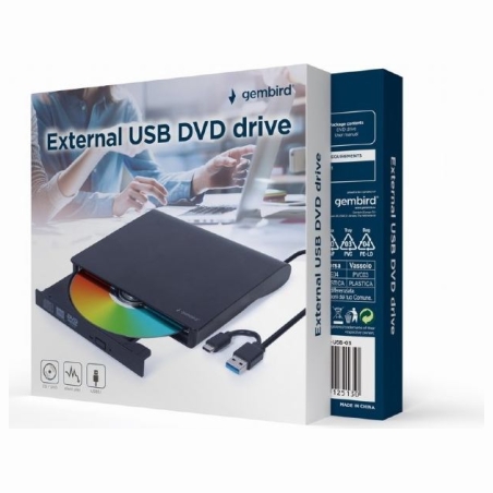 Gembird External USB DVD drive black