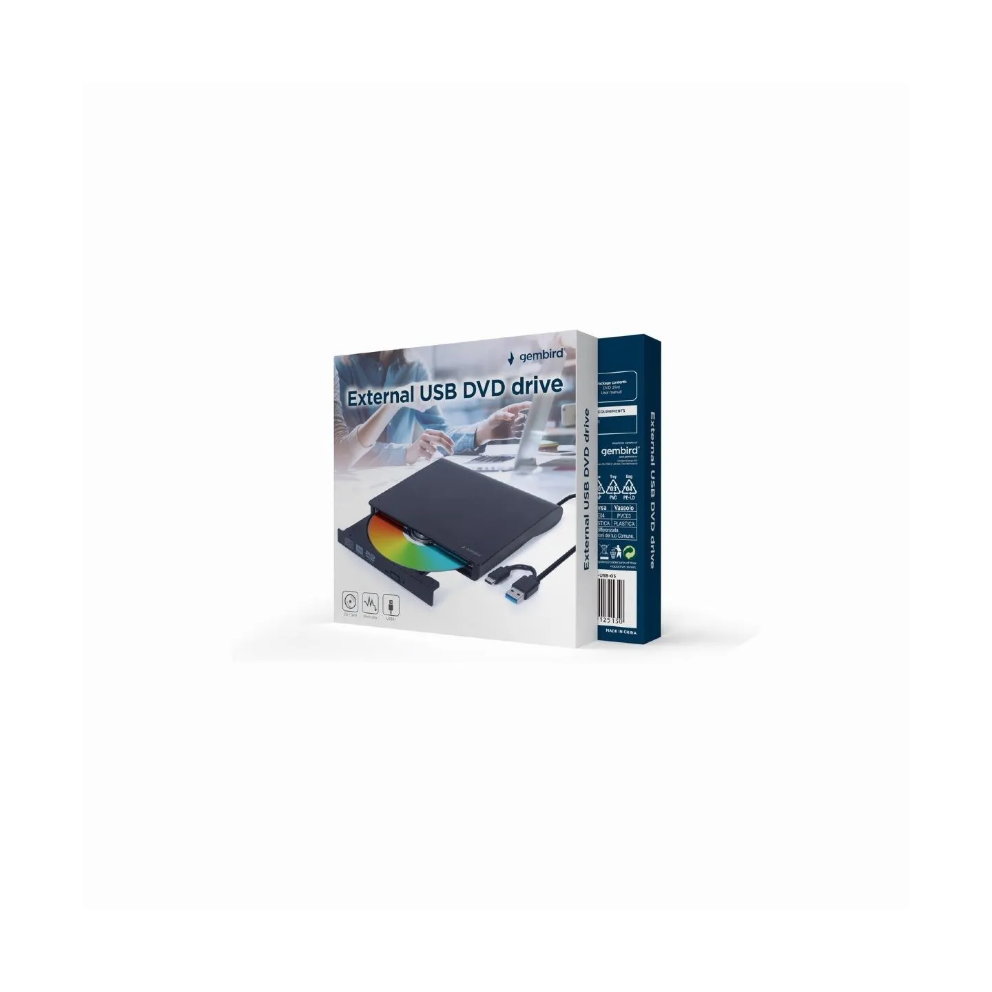 Gembird External USB DVD drive black
